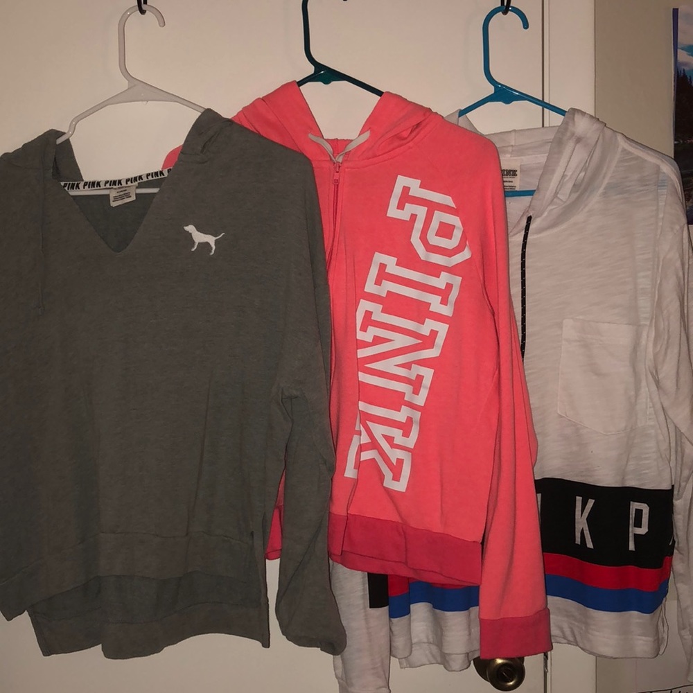 Three VS Pink tops